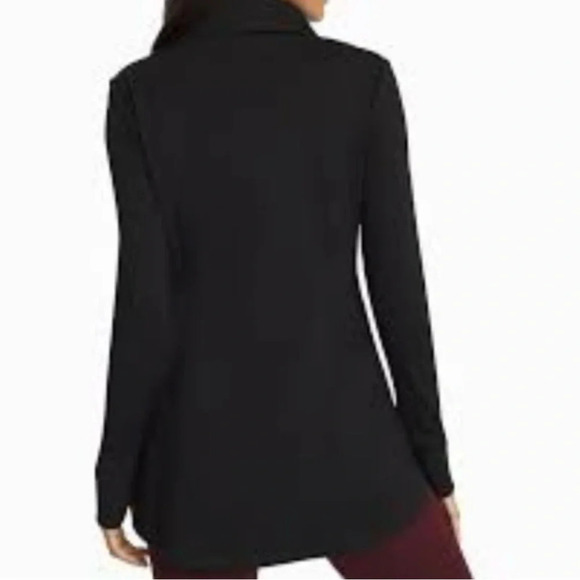 White House Black Market Asymmetrical Cowl Neck Jacket Front Zipper Sz 2 - Picture 2 of 16